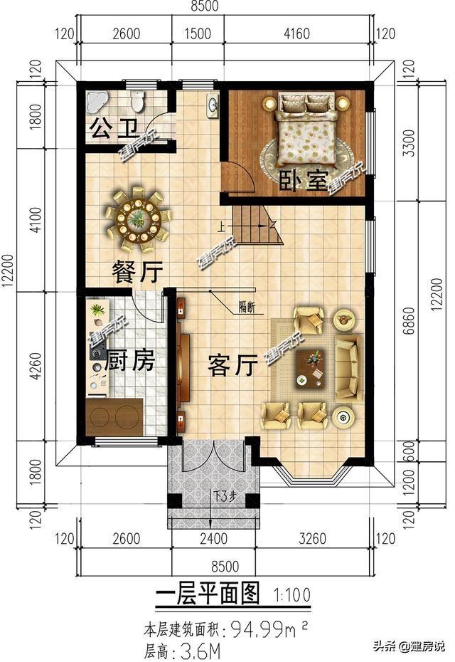 5款三層農村別墅設計圖，建一棟外觀耐看，布局大氣的別墅