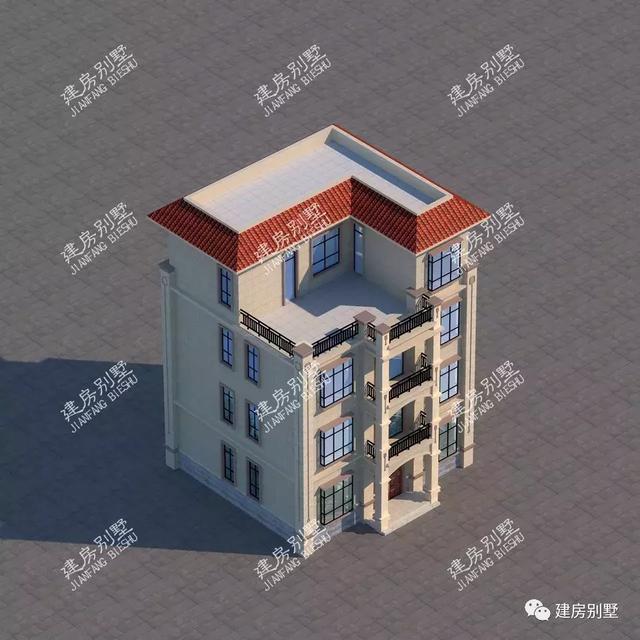 南北通透設(shè)計(jì)的四層農(nóng)村別墅設(shè)計(jì)圖，主體40多萬，因?yàn)楝F(xiàn)在各種建房材料價(jià)格上漲較多，算是很經(jīng)濟(jì)的了。