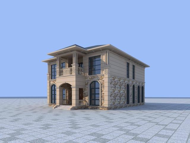 占地150平實(shí)力派二層別墅設(shè)計(jì)圖，細(xì)節(jié)講究，造型雅致