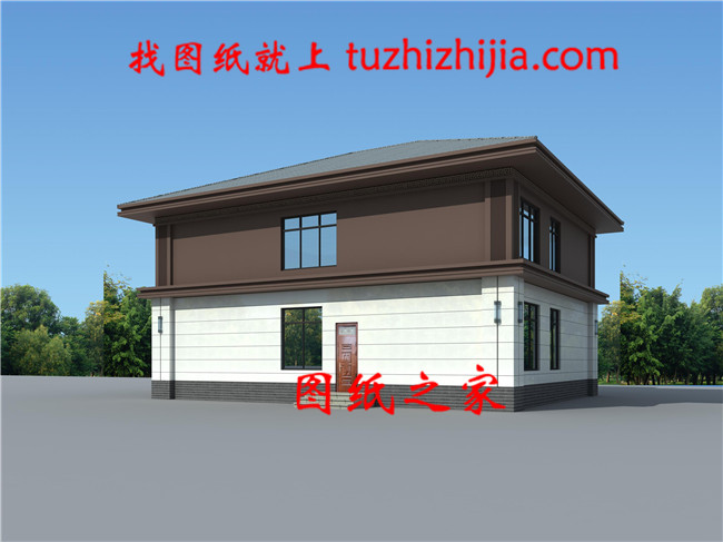 160平方米農(nóng)村二層別墅設(shè)計效果圖帶CAD建筑圖