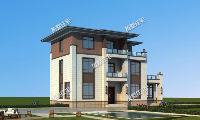 現(xiàn)代時尚農(nóng)村自建三層別墅設(shè)計圖，建在村里絕對是風(fēng)景線！