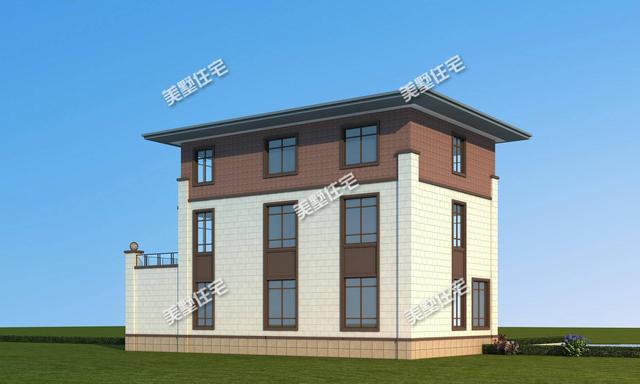 現(xiàn)代時尚農(nóng)村自建三層別墅設(shè)計圖，建在村里絕對是風(fēng)景線！