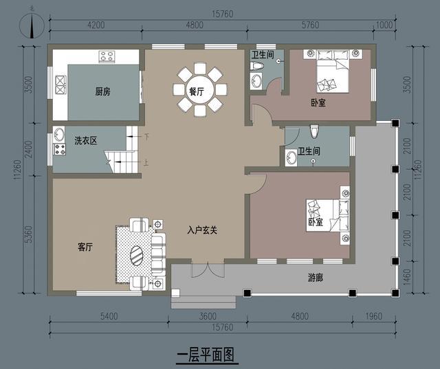 農(nóng)村自建二層別墅設(shè)計圖，5室1廳，內(nèi)部很寬敞，外觀很漂亮?；氐睫r(nóng)村老家來居住養(yǎng)老，真的很不錯。