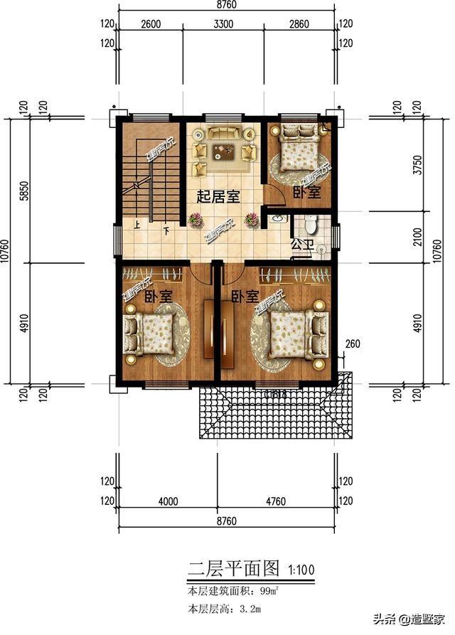 5套小面積農(nóng)村別墅設(shè)計(jì)圖，在老家建房不需要多大氣，建個(gè)小面積的，造價(jià)不高，也經(jīng)濟(jì)適用！