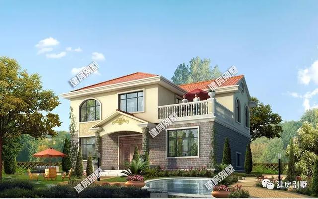 9款兩層自建房戶型，開間都是12米，每一款戶型的外觀和布局都非常好