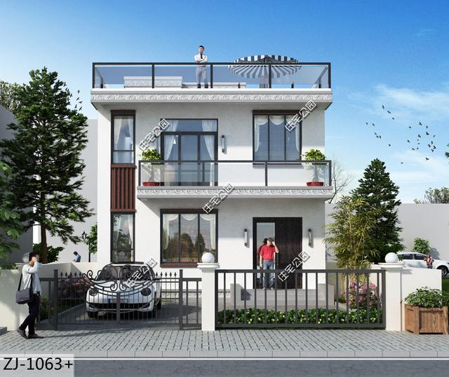 現(xiàn)代風平屋頂小別墅，滿足你對生活的所有向往