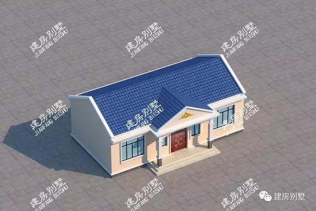 簡(jiǎn)單實(shí)用的一層農(nóng)村自建房設(shè)計(jì)圖，外觀漂亮，布局實(shí)用，造價(jià)低