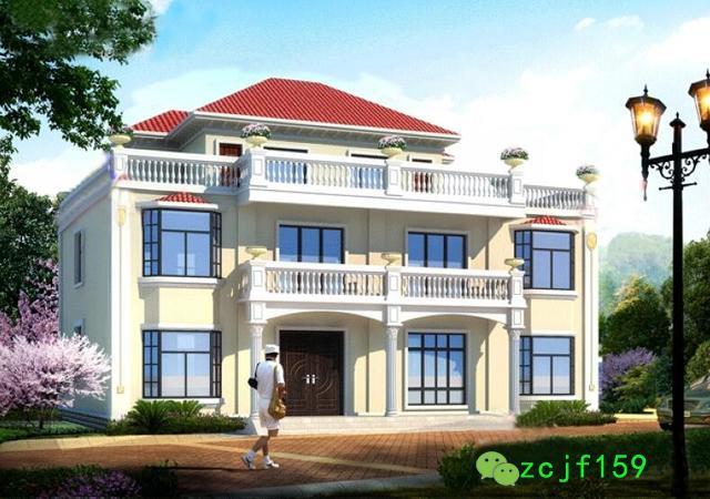 18x12米農(nóng)村二層半自建別墅設(shè)計(jì)圖，戶型美觀，造價經(jīng)濟(jì)。