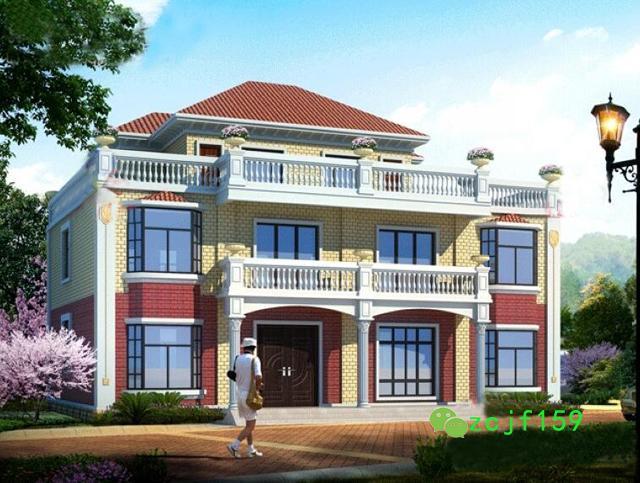 18x12米農(nóng)村二層半自建別墅設(shè)計(jì)圖，戶型美觀，造價經(jīng)濟(jì)。