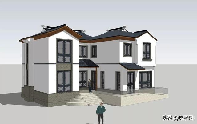 二層新中式別墅設(shè)計圖，滿足你的中式情懷。今天給大家?guī)淼恼且惶缀喖s的兩層新中式別墅設(shè)計案例。