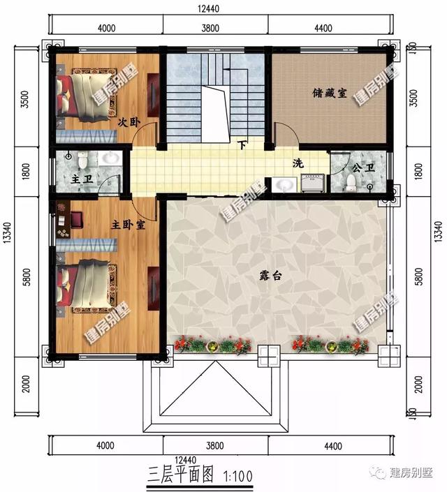 農(nóng)村簡歐式風(fēng)格別墅設(shè)計(jì)圖，客廳挑空，施工難度不大、造價(jià)不算太高
