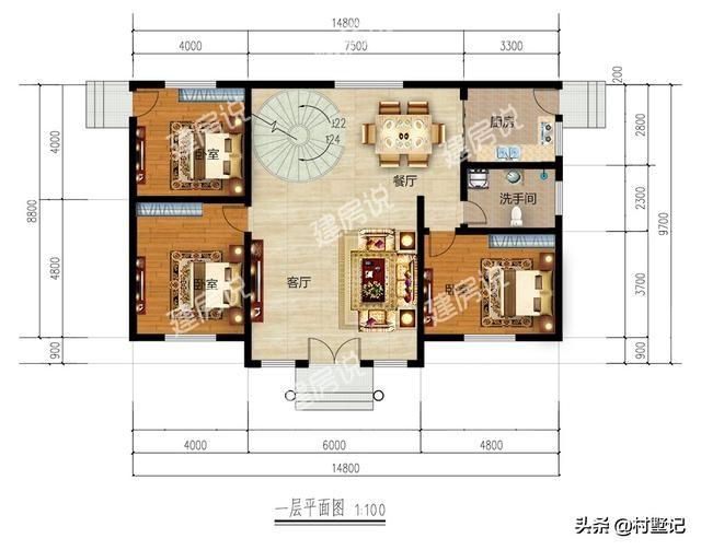5套二層小別墅設(shè)計(jì)圖，造價(jià)20萬左右，看完收藏了！