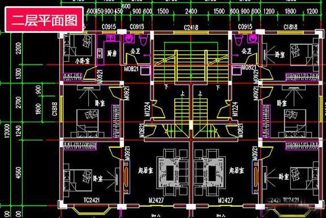 農(nóng)村二層半自建別墅施工圖水電圖，18x12米，戶型美觀，造價經(jīng)濟