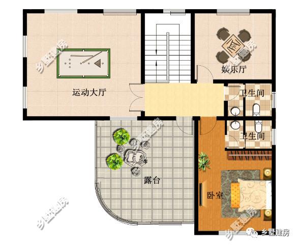 三層農(nóng)村別墅設(shè)計圖，造型別致，能建上這樣一棟別墅，也是非常有面子了