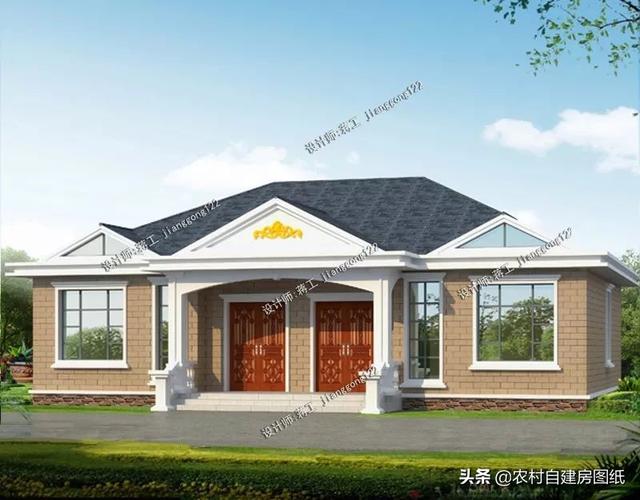 一層也可以建雙拼房設(shè)計圖，兩戶三十萬四間房，婆媳沒矛盾，獨立出入，確保小家庭的獨立和隱私，又有大家庭的熱鬧和親熱。