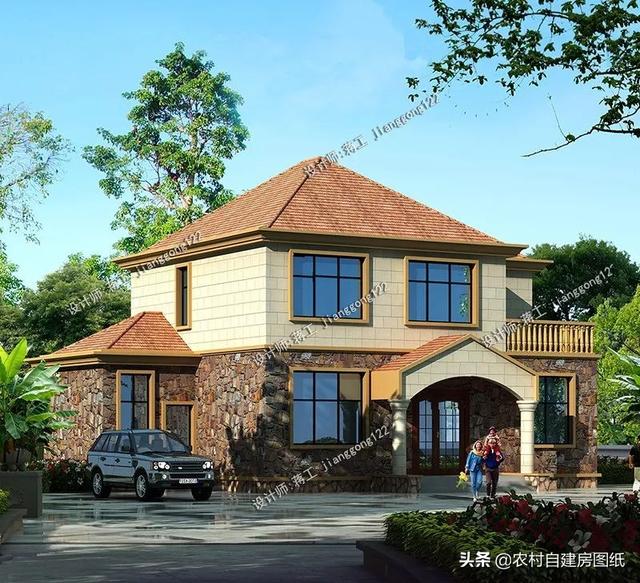 3款帶柴火灶的農村別墅設計圖，二款二層經濟實用型，一款三層時尚大氣型