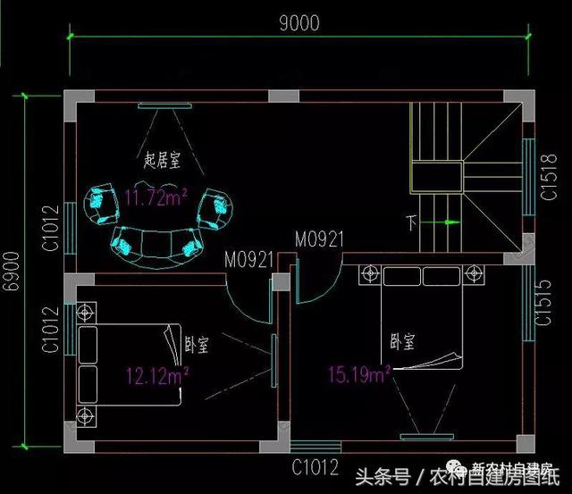 5款農(nóng)村自建房設(shè)計圖，小別墅很簡單，施工容易，造價便宜。