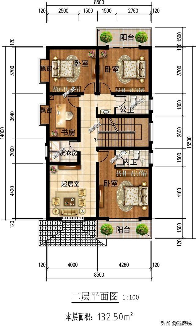 3款二層別墅設(shè)計(jì)圖，肯定是有一款是適合你的，快把圖紙收藏好了不后悔