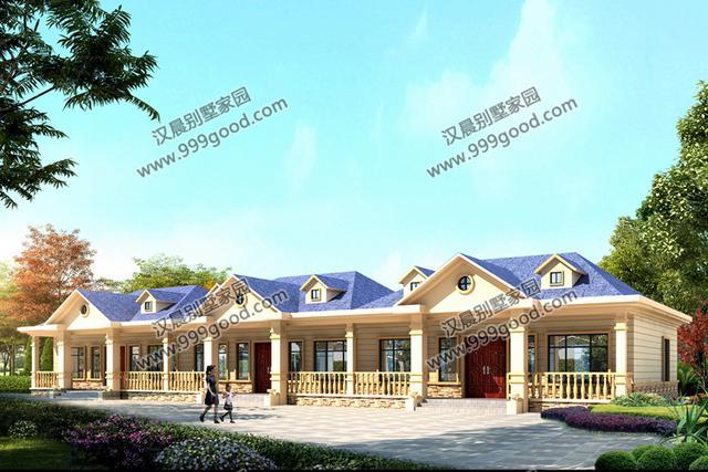 34.2X12米一層聯(lián)排別墅設(shè)計圖，這棟別墅的獨棟戶型，聯(lián)排更顯大氣，獨棟更經(jīng)濟