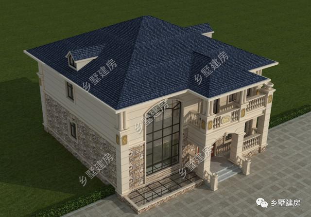 兩層簡(jiǎn)歐風(fēng)別墅設(shè)計(jì)圖，地下室+挑空客廳，不僅僅只是實(shí)用，美觀度也很高。農(nóng)村自建房中的完美選擇