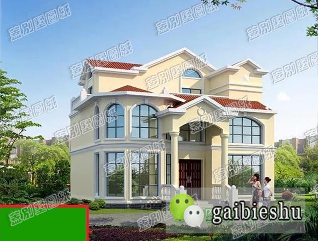 13×13米三層農(nóng)村自建房全套設(shè)計圖，漂亮采光，休閑舒適