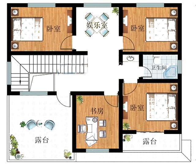 5棟農(nóng)村簡約二層自建別墅設(shè)計(jì)圖，帶給你溫馨的家園，未來的農(nóng)村適合養(yǎng)老。