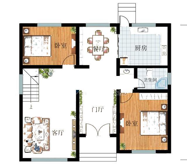 5棟農(nóng)村簡約二層自建別墅設(shè)計(jì)圖，帶給你溫馨的家園，未來的農(nóng)村適合養(yǎng)老。