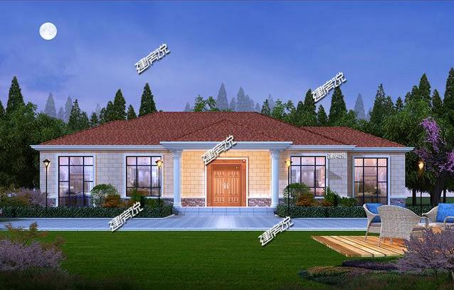 5款漂亮的一層別墅設(shè)計圖，18萬起建一棟，圖紙收藏好