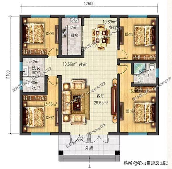 2024年7款最新一層農(nóng)村別墅設(shè)計(jì)圖，豪華范的，有實(shí)用派的，有你喜歡的嗎？