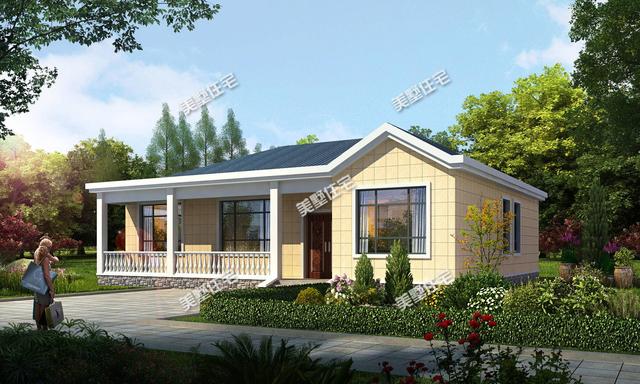 女兒花20萬建這棟一層別墅設(shè)計(jì)圖，從此以后村里人都羨慕不已！