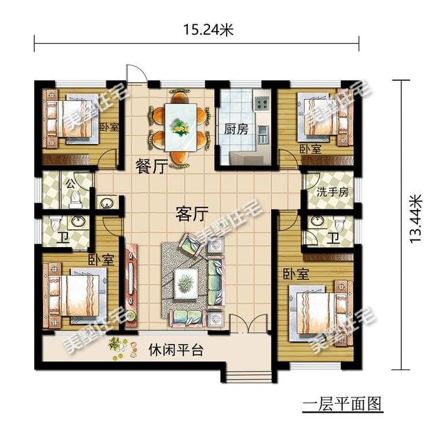 女兒花20萬建這棟一層別墅設(shè)計(jì)圖，從此以后村里人都羨慕不已！