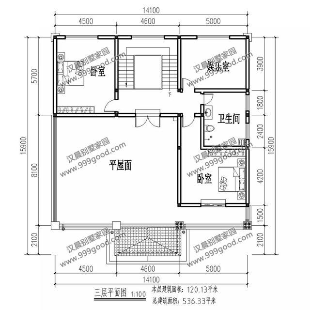 14.1X15.9米三層別墅設(shè)計(jì)圖，回老家蓋一棟房子，過(guò)向往的生活