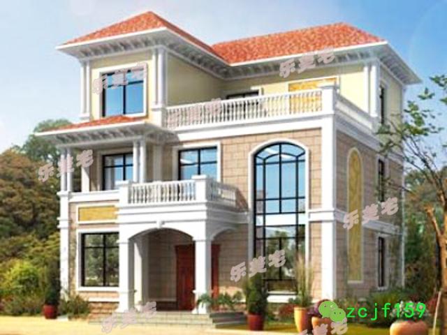 主體造價30萬110平米農(nóng)村三層復(fù)式別墅設(shè)計圖，戶型大方寬敞。