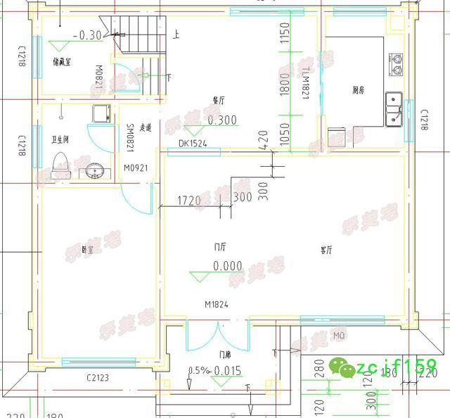 主體造價30萬110平米農(nóng)村三層復(fù)式別墅設(shè)計圖，戶型大方寬敞。
