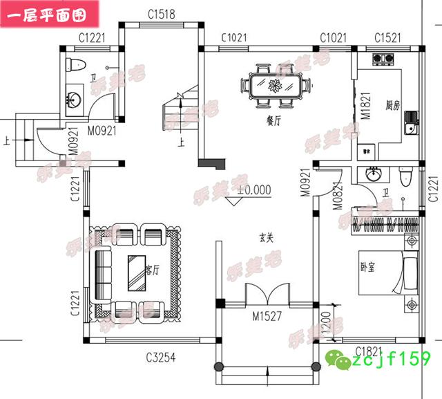 120平米簡約三層農(nóng)村三層自建別墅設(shè)計圖，羅馬柱裝飾，外觀精美，布局實用。