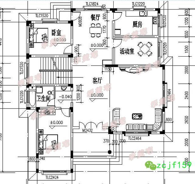 14x17米帶復(fù)式挑空客廳農(nóng)村三層別墅設(shè)計圖，空間設(shè)計合理，帶多個休閑娛樂室，可帶多個親朋好友一起娛樂，一起享受休閑的假