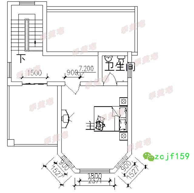面寬8以內(nèi)農(nóng)村三層小別墅設(shè)計圖，外觀高端大氣，大露臺有最大化的觀景視覺效果。