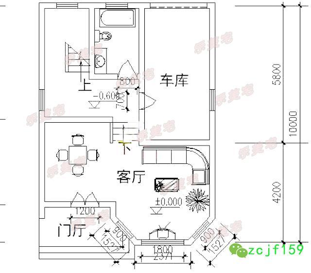 面寬8以內(nèi)農(nóng)村三層小別墅設(shè)計圖，外觀高端大氣，大露臺有最大化的觀景視覺效果。