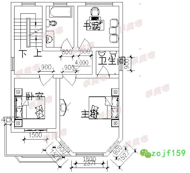 面寬8以內(nèi)農(nóng)村三層小別墅設(shè)計圖，外觀高端大氣，大露臺有最大化的觀景視覺效果。