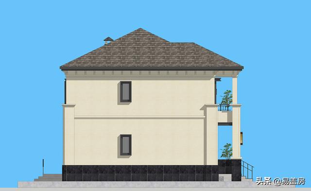 新中式別墅設(shè)計圖，平面布局十分規(guī)整，符合業(yè)主要求和家人的使用習慣