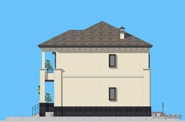 新中式別墅設(shè)計圖，平面布局十分規(guī)整，符合業(yè)主要求和家人的使用習慣