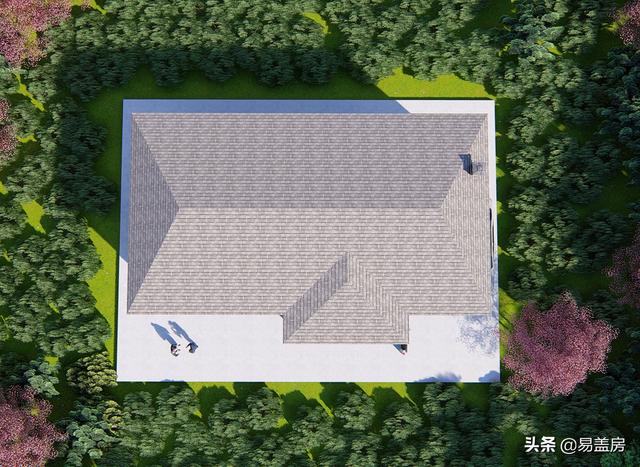 新中式別墅設(shè)計圖，平面布局十分規(guī)整，符合業(yè)主要求和家人的使用習慣