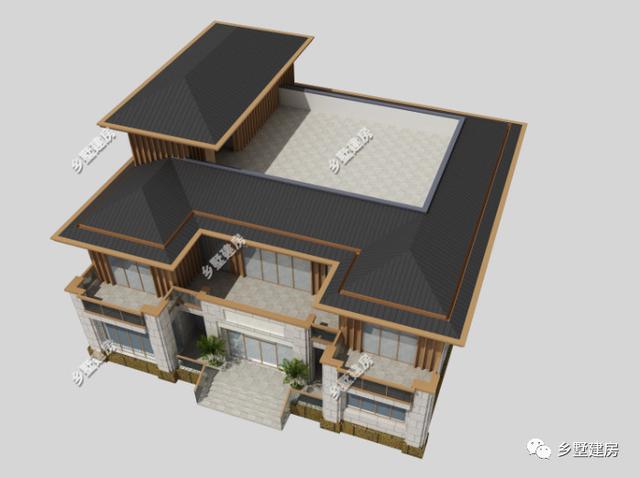 介紹一款非常豪華的農村自建別墅設計圖，領略下自建別墅的豪氣