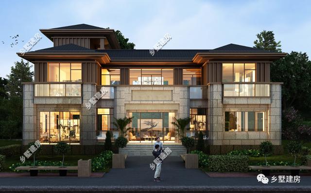 介紹一款非常豪華的農村自建別墅設計圖，領略下自建別墅的豪氣