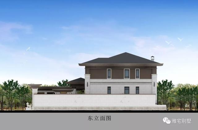 河北兩層新中式合院別墅設(shè)計(jì)圖，24x35米，前庭后院，小橋流水