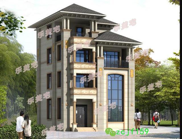 8x11米四層農(nóng)村自建別墅設(shè)計(jì)圖，框架結(jié)構(gòu) 主體造價(jià)：40-45萬(wàn)