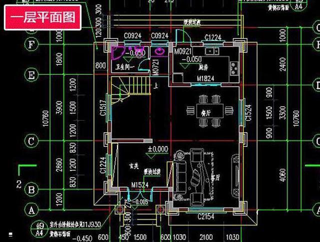 8x11米四層農(nóng)村自建別墅設(shè)計(jì)圖，框架結(jié)構(gòu) 主體造價(jià)：40-45萬(wàn)
