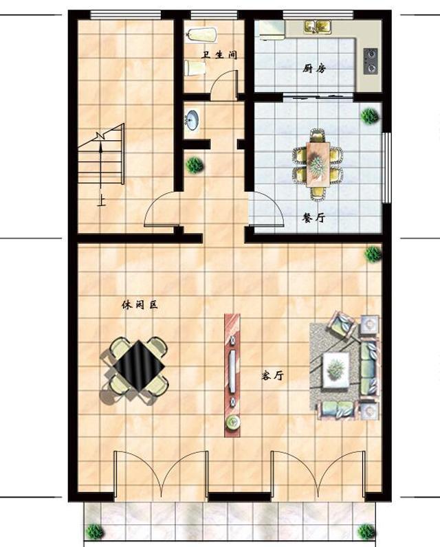 8x11米四層農(nóng)村自建別墅設(shè)計(jì)圖，框架結(jié)構(gòu) 主體造價(jià)：40-45萬(wàn)