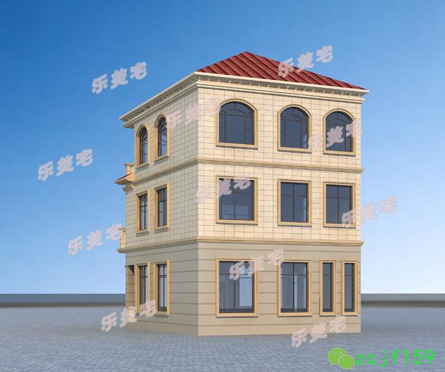 造價(jià)40萬(wàn)左右?guī)кS層四層別墅設(shè)計(jì)圖，占地115平方米左右