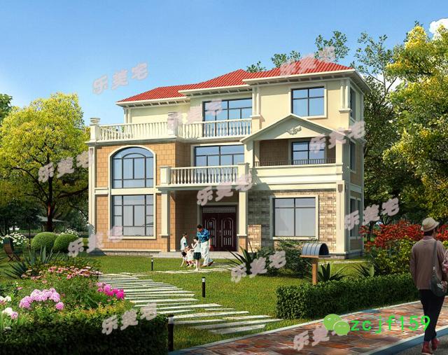 造價(jià)40萬(wàn)左右?guī)кS層四層別墅設(shè)計(jì)圖，占地115平方米左右